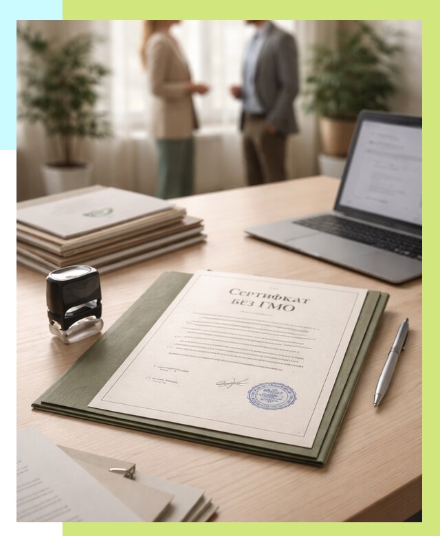 Сертификат без ГМО в Армавире от 7598 р. оформить срочно Алешин-Рмв